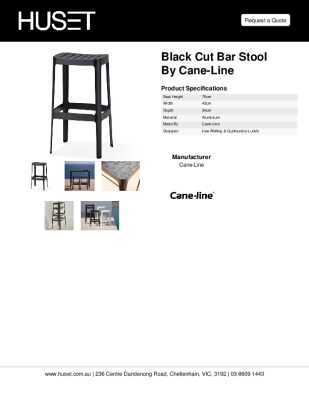 Tear Sheet: Black Cut Bar Stool by Cane-line