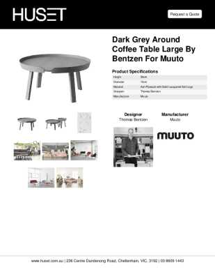 Tear Sheet: Dark Grey Around Coffee Table Large by Muuto
