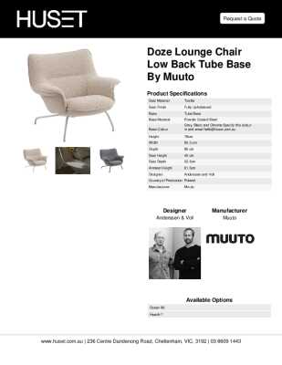 Tear Sheet: Doze Lounge Chair Low Back Tube Base by Muuto