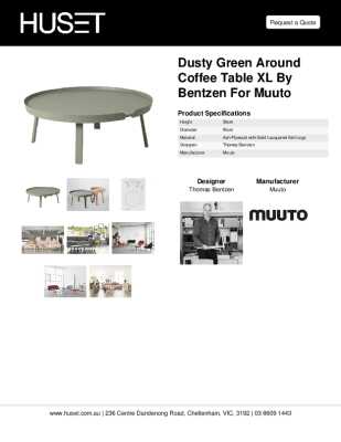Tear Sheet: Dusty Green Around Coffee Table XL by Muuto