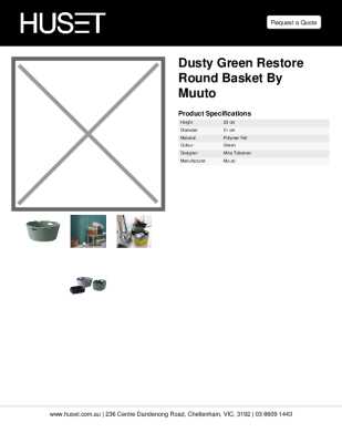Tear Sheet: Dusty Green Restore Round Basket by Muuto