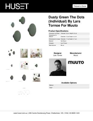 Tear Sheet: Dusty Green The Dots (Individual) by Lars Tornoe for Muuto