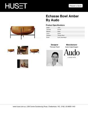 Tear Sheet: Echasse Bowl Amber by Audo