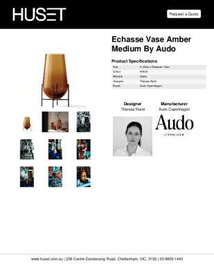 Tear Sheet: Echasse Vase Amber Medium by Audo