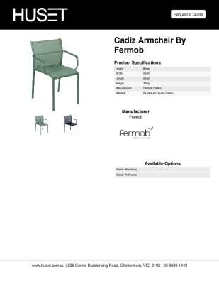 Tear Sheet: Cadiz Armchair by Fermob