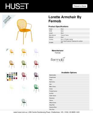 Tear Sheet: Lorette Armchair by Fermob