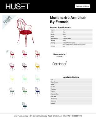 Tear Sheet: Montmartre Armchair by Fermob