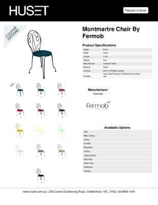 Tear Sheet: Montmartre chair by Fermob 