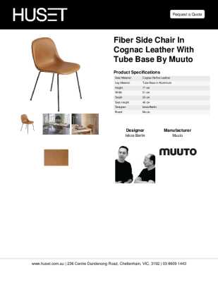 Tear Sheet: Fiber Side Chair in Cognac Leather with Tube Base by Muuto