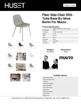 Tear Sheet: Fiber Side Chair with Tube Base by Iskos Berlin for Muuto