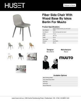 Tear Sheet: Fiber Side Chair with Wood Base by Iskos Berlin for Muuto