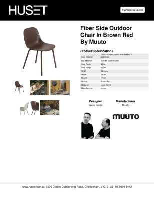 Tear Sheet: Fiber Side Outdoor Chair in Brown Red by Muuto