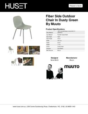 Tear Sheet: Fiber Side Outdoor Chair in Dusty Green by Muuto
