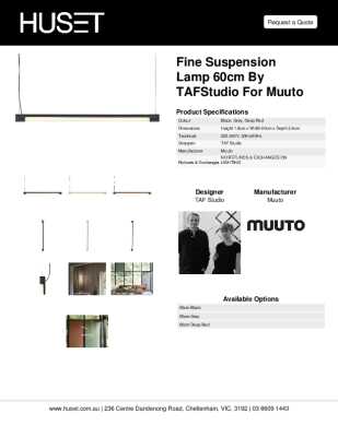 Tear Sheet: Fine Suspension Lamp 60cm by TAFStudio for Muuto