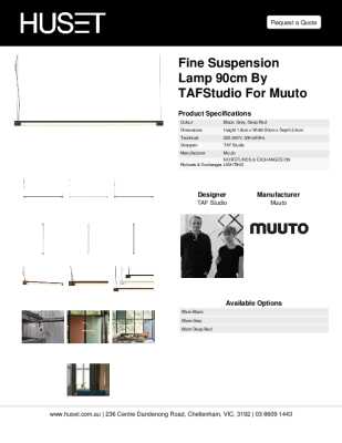 Tear Sheet: Fine Suspension Lamp 90cm by TAFStudio for Muuto