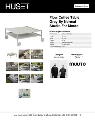 Tear Sheet: Flow Coffee Table Grey By Normal Studio For Muuto