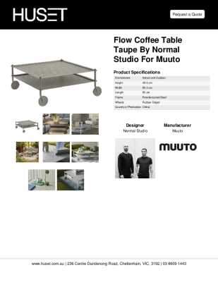 Tear Sheet: Flow Coffee Table Taupe By Normal Studio For Muuto