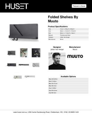 Tear Sheet: Folded Shelves by Muuto