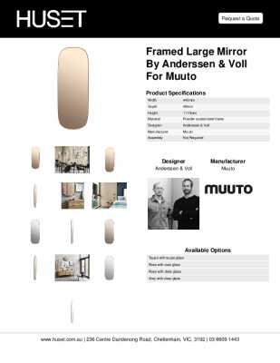 Tear Sheet: Framed Large Mirror by Anderssen & Voll for Muuto
