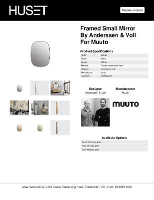 Tear Sheet: Framed Small Mirror by Anderssen & Voll for Muuto