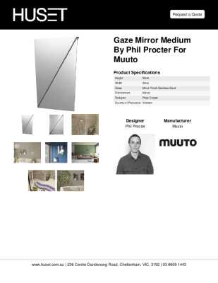 Tear Sheet: Gaze Mirror Medium by Phil Procter for Muuto 