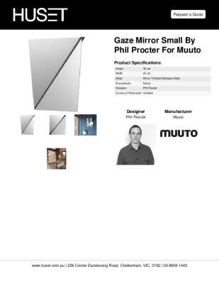 Tear Sheet: Gaze Mirror Small by Phil Procter for Muuto 