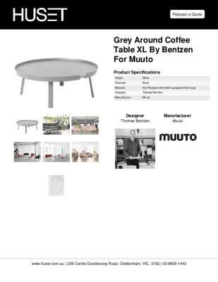 Tear Sheet: Grey Around Coffee Table XL by Bentzen for Muuto