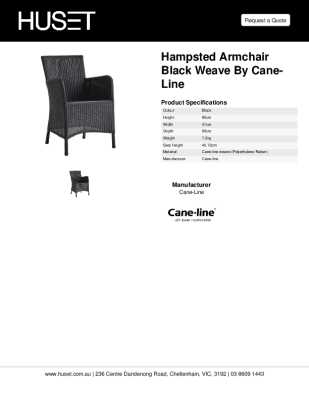 Tear Sheet: Hampsted Armchair Black Weave by Cane-Line