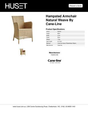 Tear Sheet: Hampsted Armchair Natural Weave by Cane-Line
