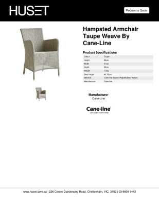 Tear Sheet: Hampsted Armchair Taupe Weave by Cane-Line