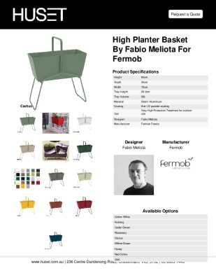 Tear Sheet: High Planter Basket by Fabio Meliota for Fermob