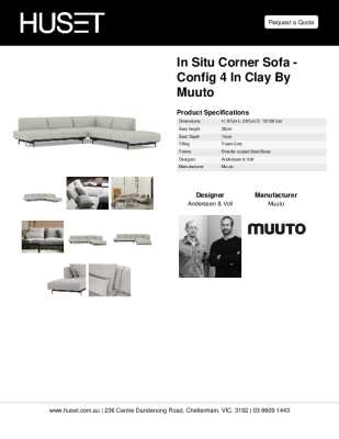 Tear Sheet: In Situ Corner Sofa - Config 4 in Clay by Muuto