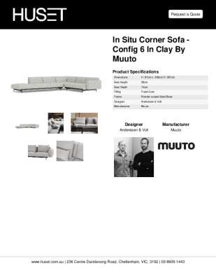 Tear Sheet: In Situ Corner Sofa - Config 6 in Clay by Muuto