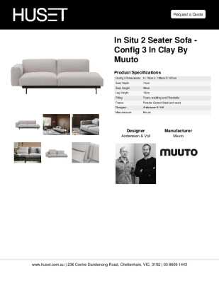Tear Sheet: In Situ 2 Seater Sofa - Config 3 in Clay by Muuto