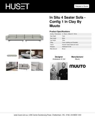 Tear Sheet: In Situ 4 Seater Sofa - Config 1 in Clay by Muuto