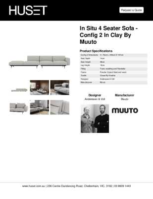 Tear Sheet: In Situ 4 Seater Sofa - Config 2 in Clay by Muuto