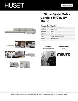 Tear Sheet: In Situ 4 Seater Sofa - Config 4 in Clay by Muuto