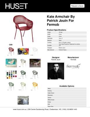 Tear Sheet: Kate Armchair by Patrick Jouin for Fermob