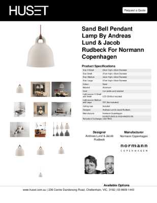 Tear Sheet: Sand Bell Pendant Lamp by Andreas Lund & Jacob Rudbeck for Normann Copenhagen