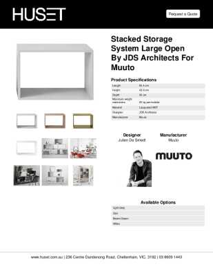 Tear Sheet: Stacked Storage System Large Open by JDS Architects for Muuto