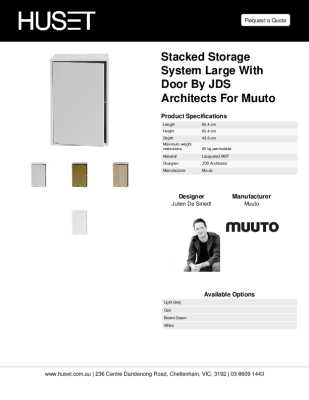 Tear Sheet: Stacked Storage System Large with door by JDS Architects for Muuto