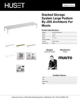 Tear Sheet: Stacked Storage System Large Podium by JDS Architects for Muuto