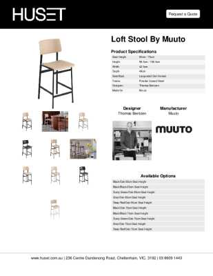 Tear Sheet: Loft Stool by Muuto
