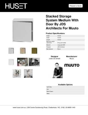 Tear Sheet: Stacked Storage System Medium with Door by JDS Architects for Muuto