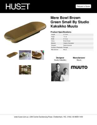 Tear Sheet: Mere Bowl Brown Green Small by Studio Kaksikko Muuto