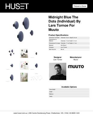 Tear Sheet: Midnight Blue The Dots (Individual) by Lars Tornoe for Muuto