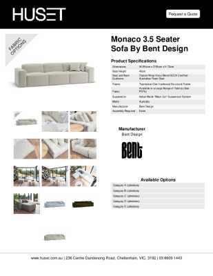Tear Sheet: Monaco 3.5 Seater Sofa by Bent Design