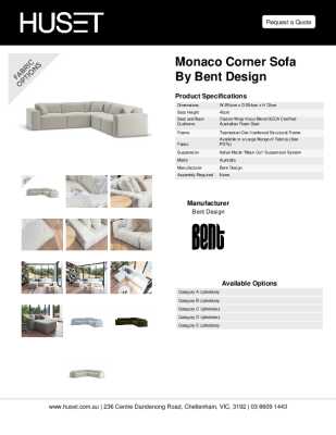 Tear Sheet: Monaco Corner Sofa by Bent Design