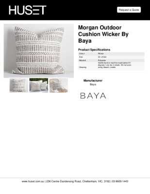Tear Sheet: Morgan Outdoor Cushion Wicker by Baya