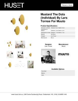 Tear Sheet: Mustard The Dots (Individual) by Lars Tornoe for Muuto